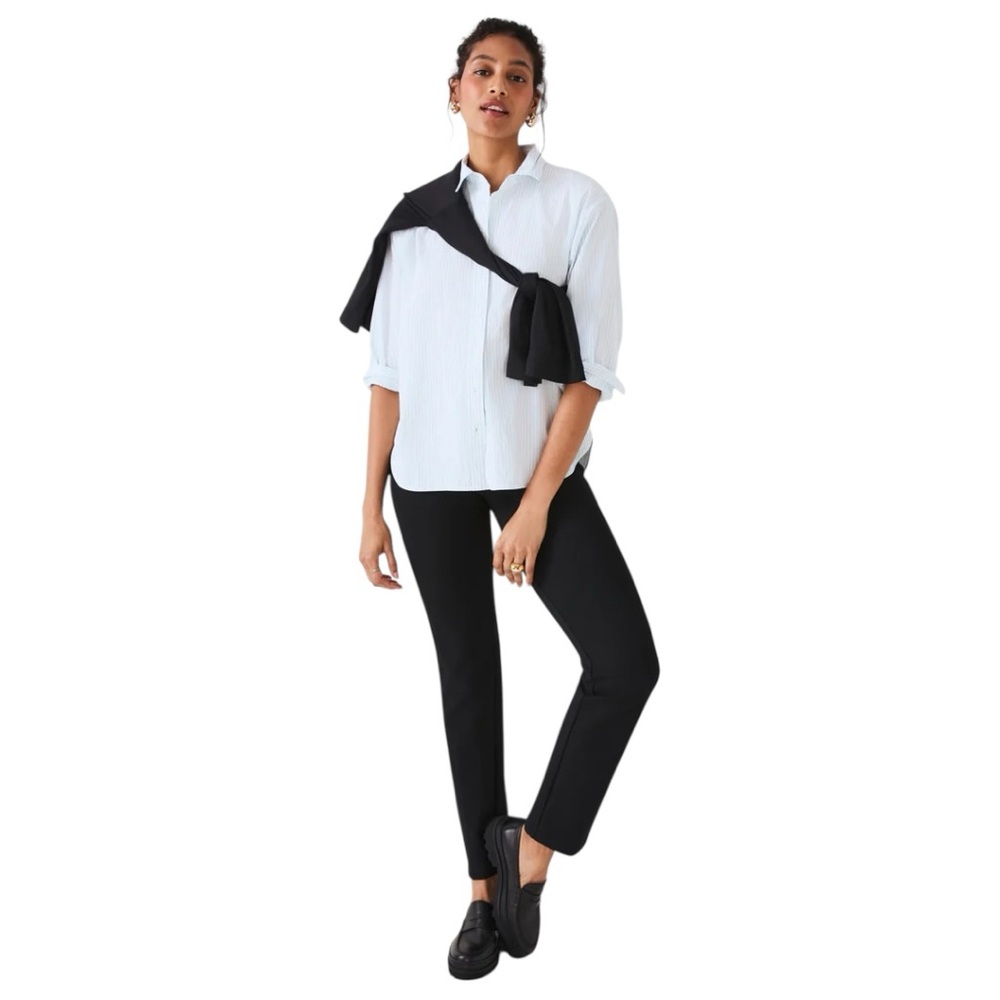 SPANX PerfectFit Ponte Slim Straight‎ Pants Women's Large Black Compression
